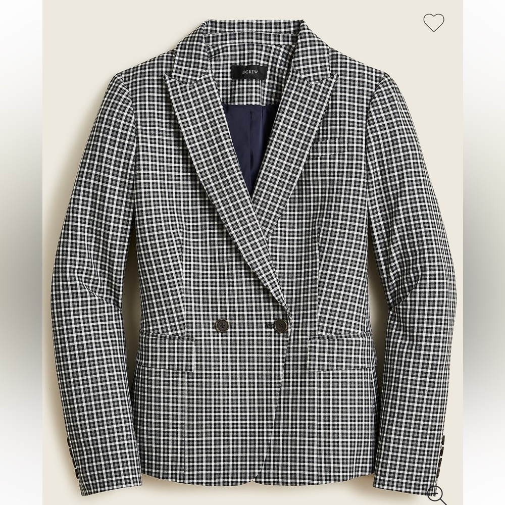 J CREW Lady blazer in stretch-crepe checks